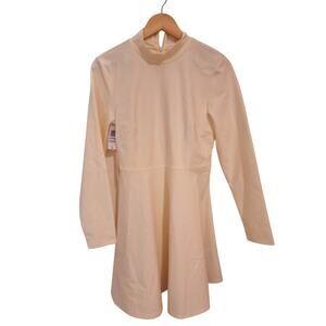 Sunday Best Freedance Mock Neck Mini Dress NWT L Vintage White Aritzia